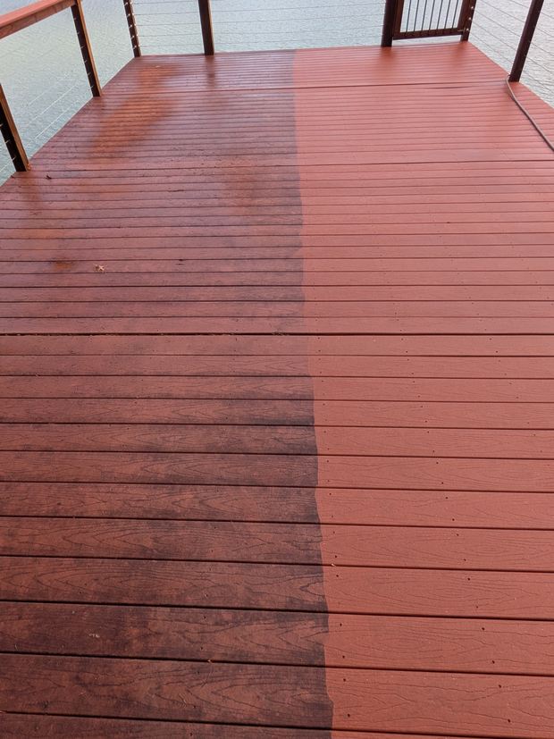 Deck Cleaning, Mid-Pass — Eagle Eye Pressure Washing, Decks & Fences
