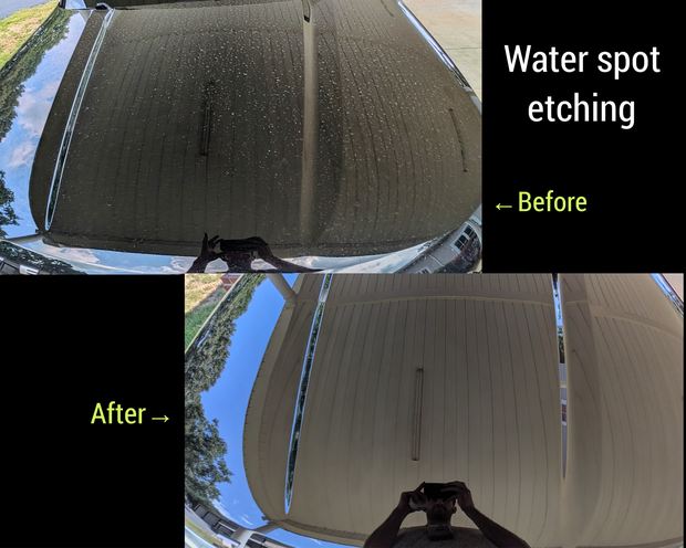 Water Spot Etching Correction — Eagle Eye Pressure Washing, Auto Detailing