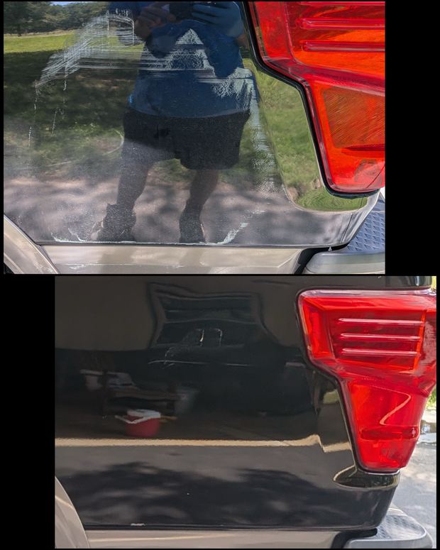 Rear Panel Paint Correction — Eagle Eye Pressure Washing, Auto Detailing