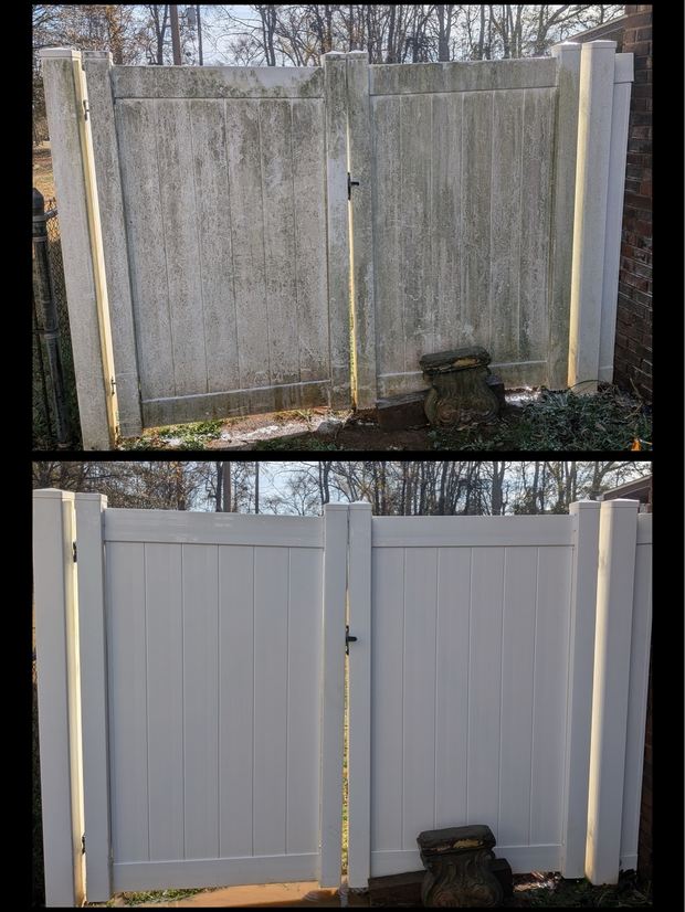 Vinyl Privacy Fence Wash — Eagle Eye Pressure Washing, House & Roof Soft Washing